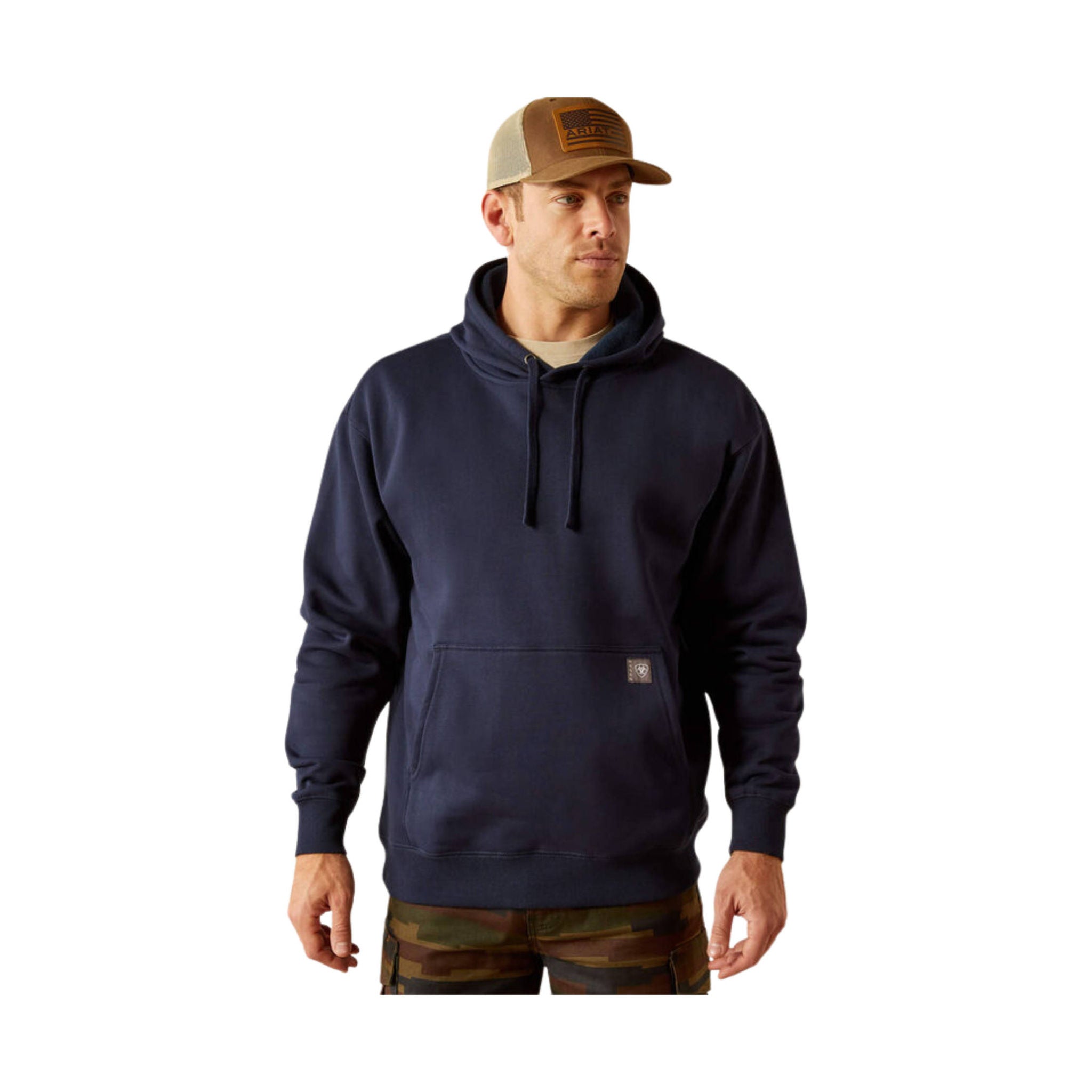 Ariat Men's Workman Beams Hoodie - Navy by Lenny's Shoe & Apparel