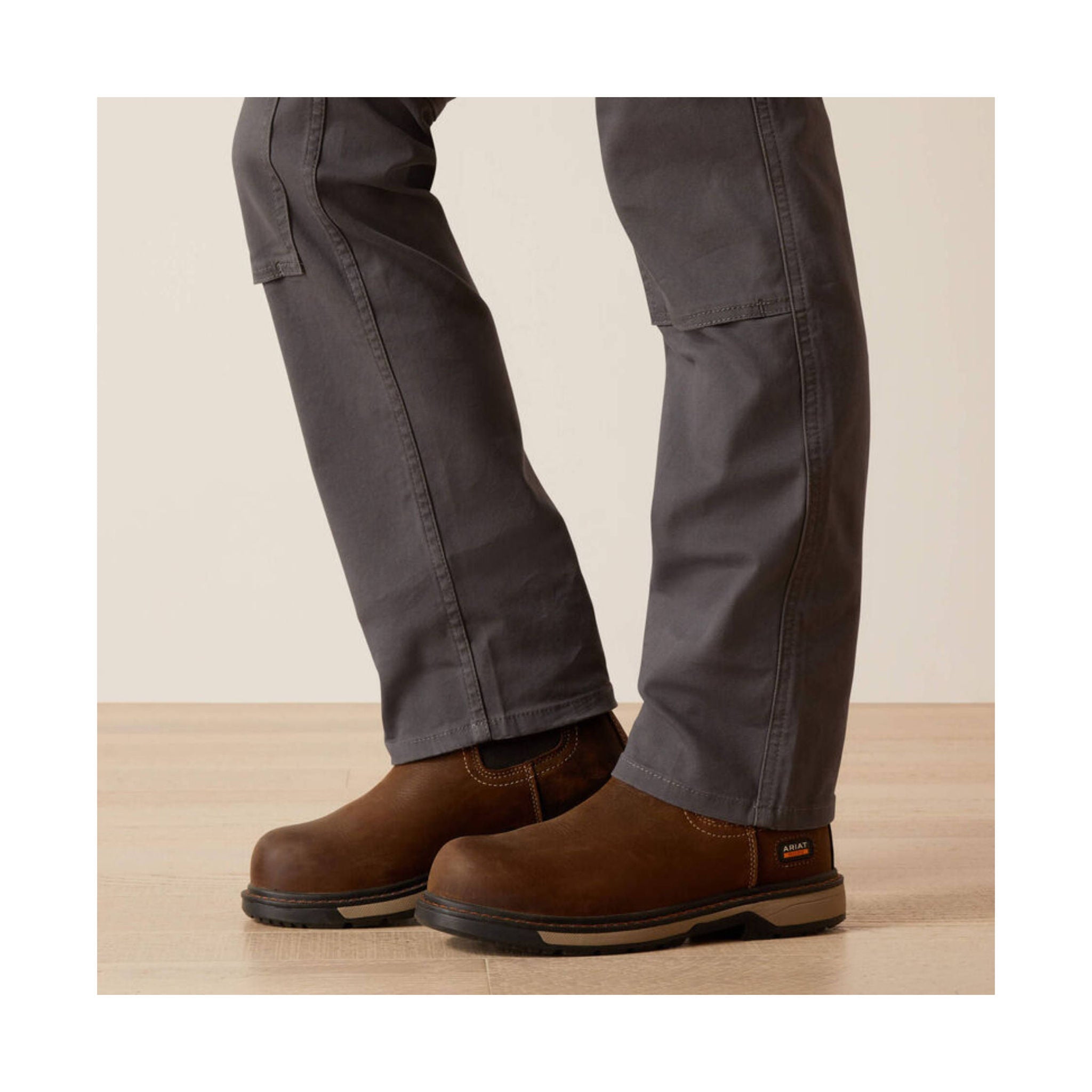 Ariat Women's Rebar PR Dura Stretrch Made Tough Double Front Straight Pant - Grey by Lenny's Shoe & Apparel