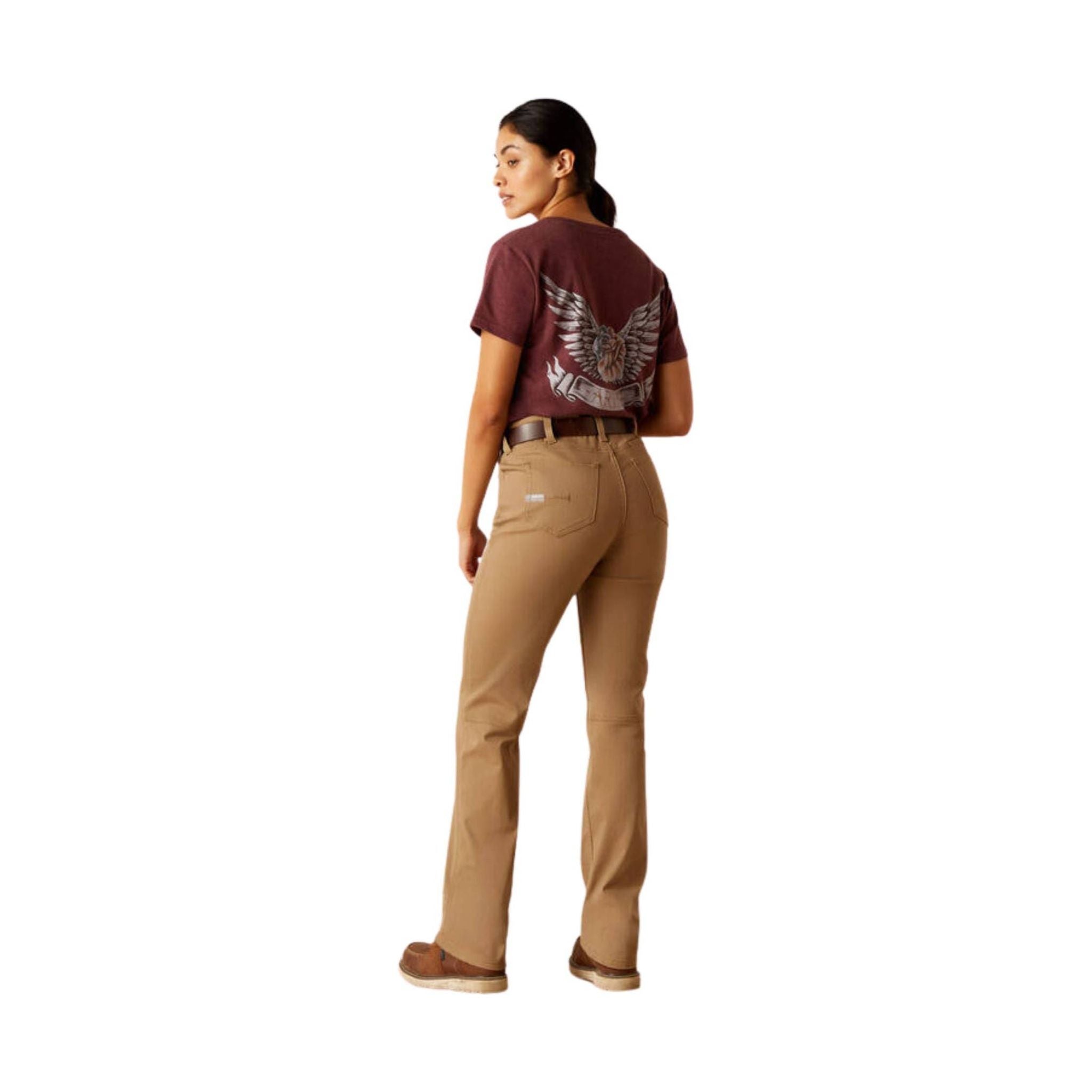 Ariat Women's Rebar PR Made Tough Straight Pant - Field Khaki by Lenny's Shoe & Apparel