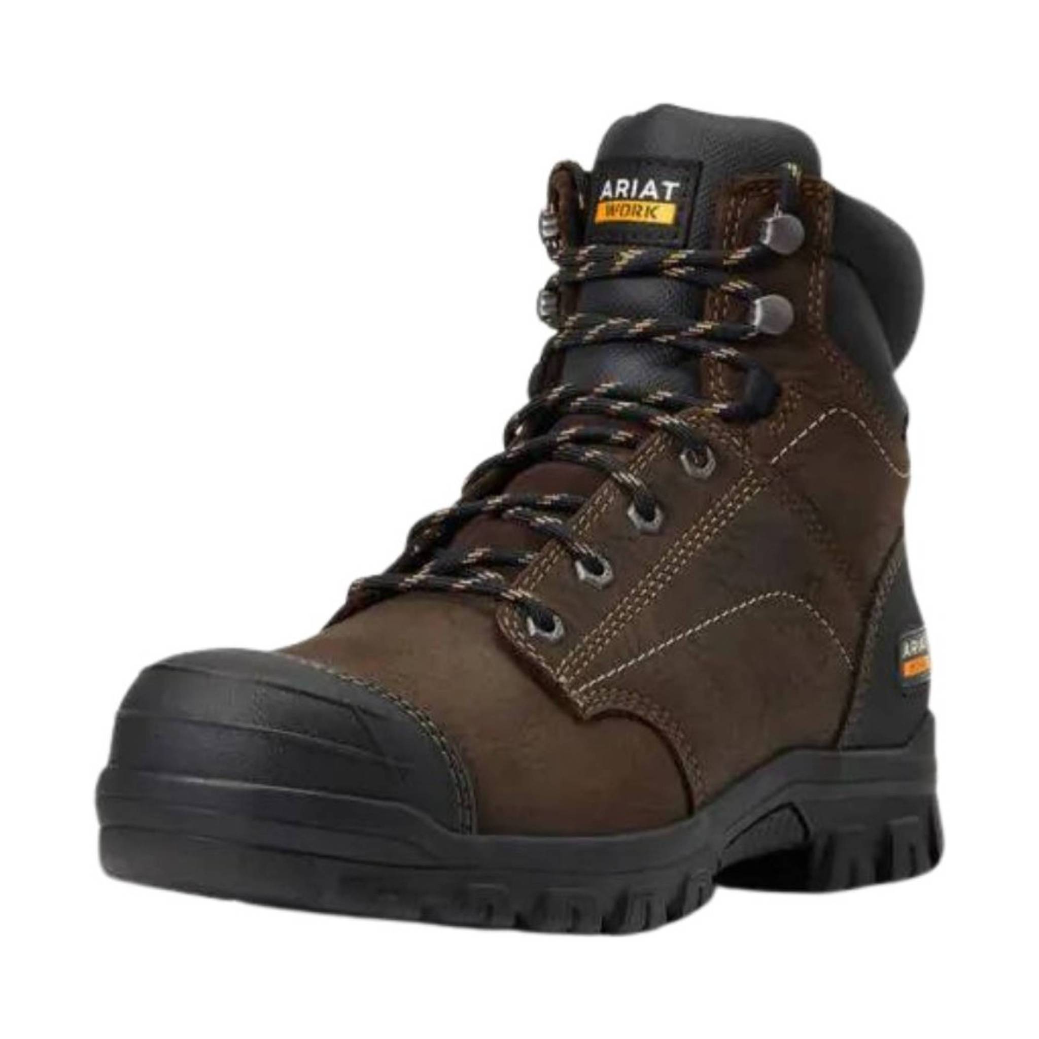Ariat Women's Treadfast 6in Waterproof Steel Toe Work Boot - Dark Brown by Lenny's Shoe & Apparel