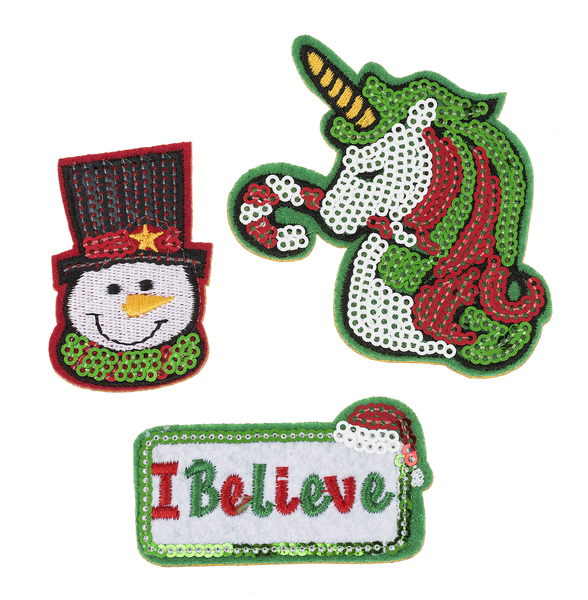 Get your sparkle on! Holiday Patches - I Believe