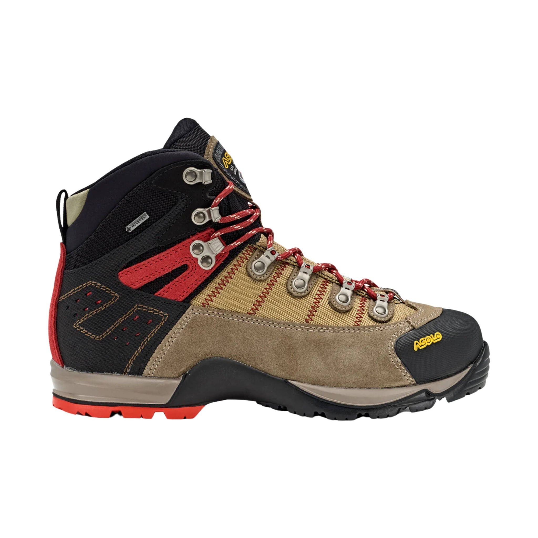 Asolo Men's Fugitive GTX Hiking Boot - Wool/Black/Red by Lenny's Shoe & Apparel