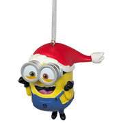 Minions Bob in a Santa Hat Ornament