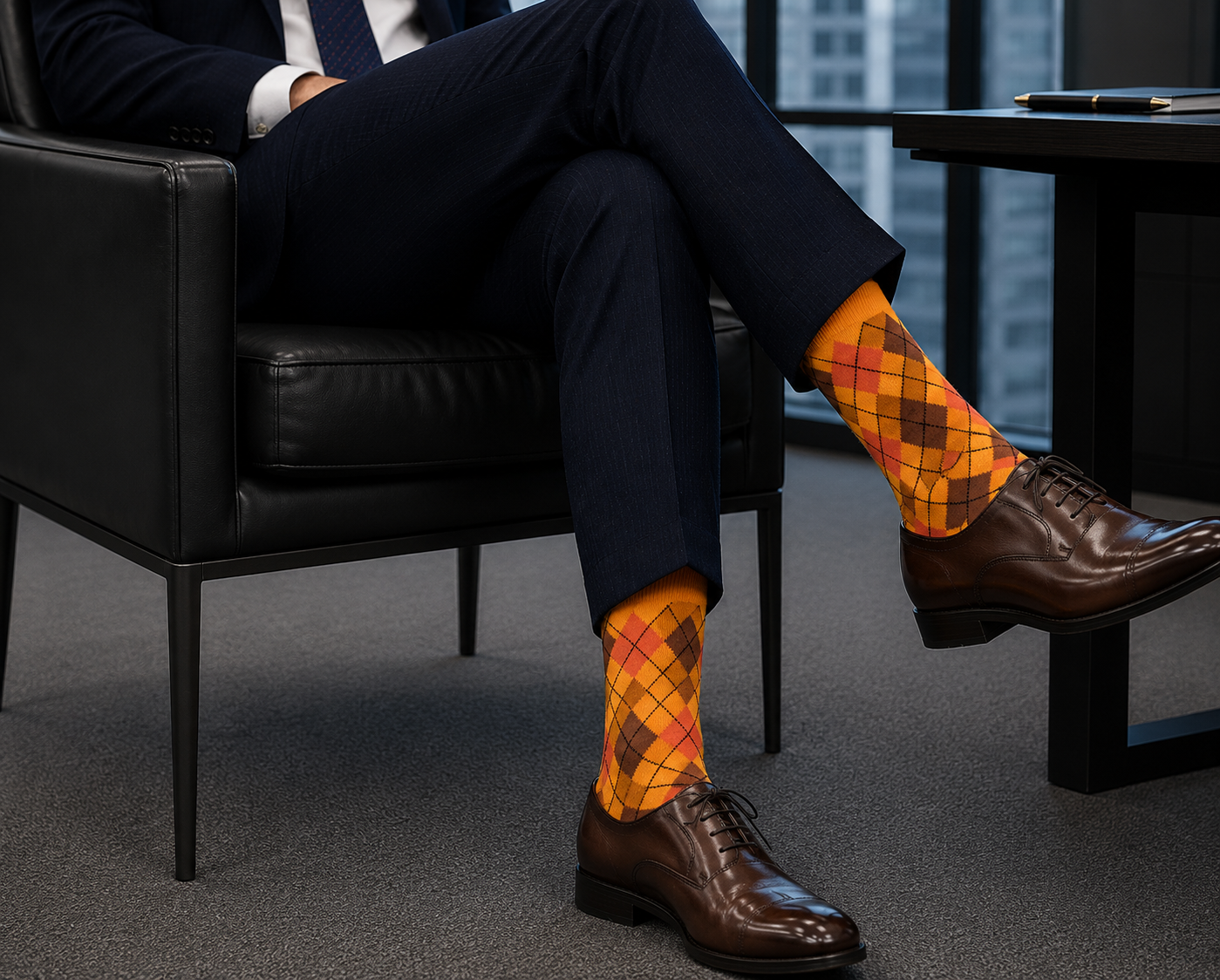 Autumn Argyle Men's Socks