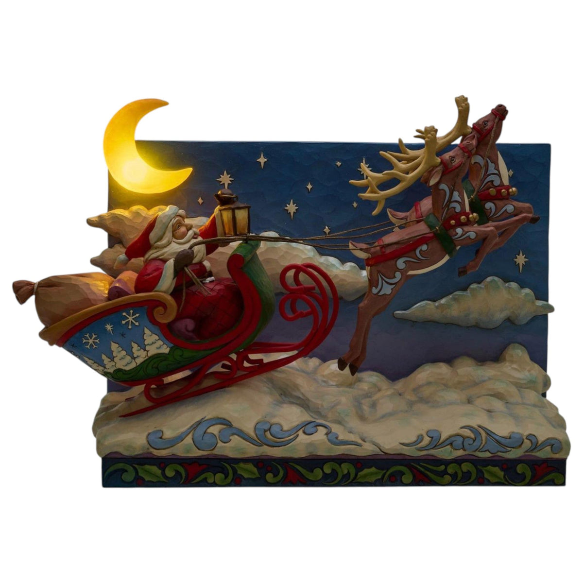 Lighted St. Nicholas is on His Way Figurine