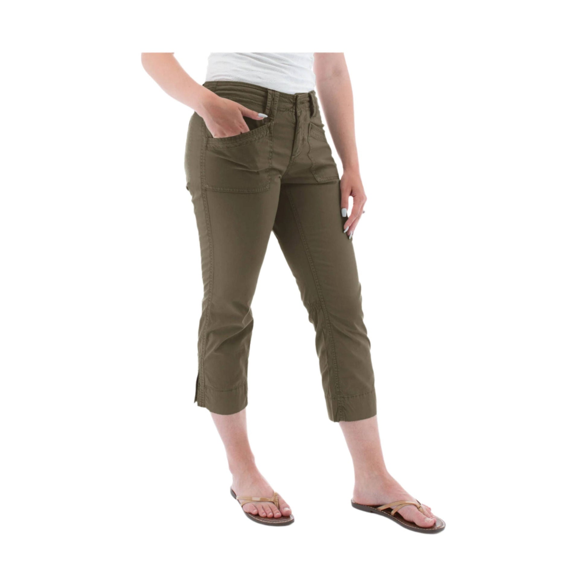 Aventura Women's Arden Organic Cotton Crop Pant - Grape Leaf by Lenny's Shoe & Apparel