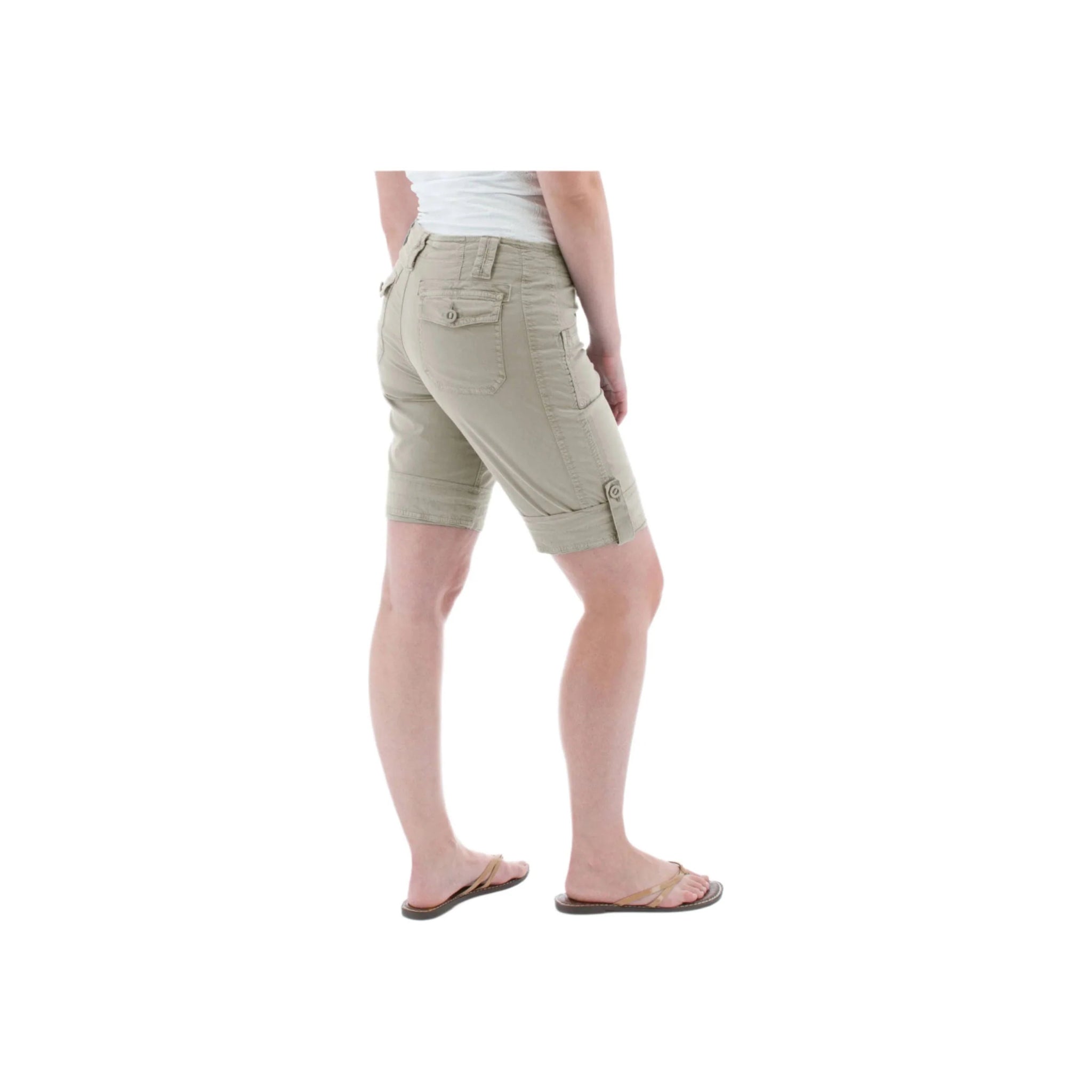 Aventura Women's Arden Roll Up Organic Short - Quarry by Lenny's Shoe & Apparel