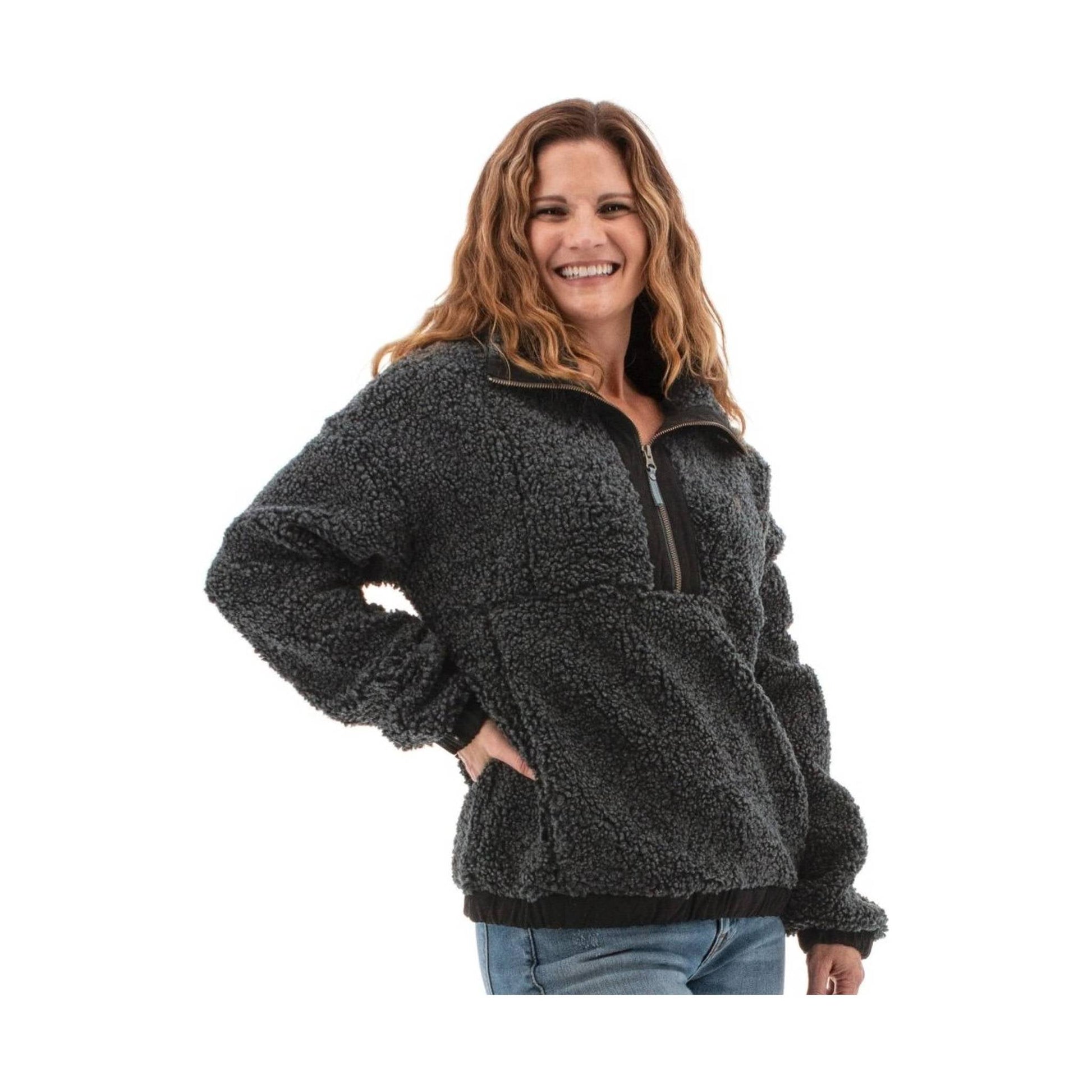 Aventura Women's Astoria Fleece Top - Anthracite by Lenny's Shoe & Apparel