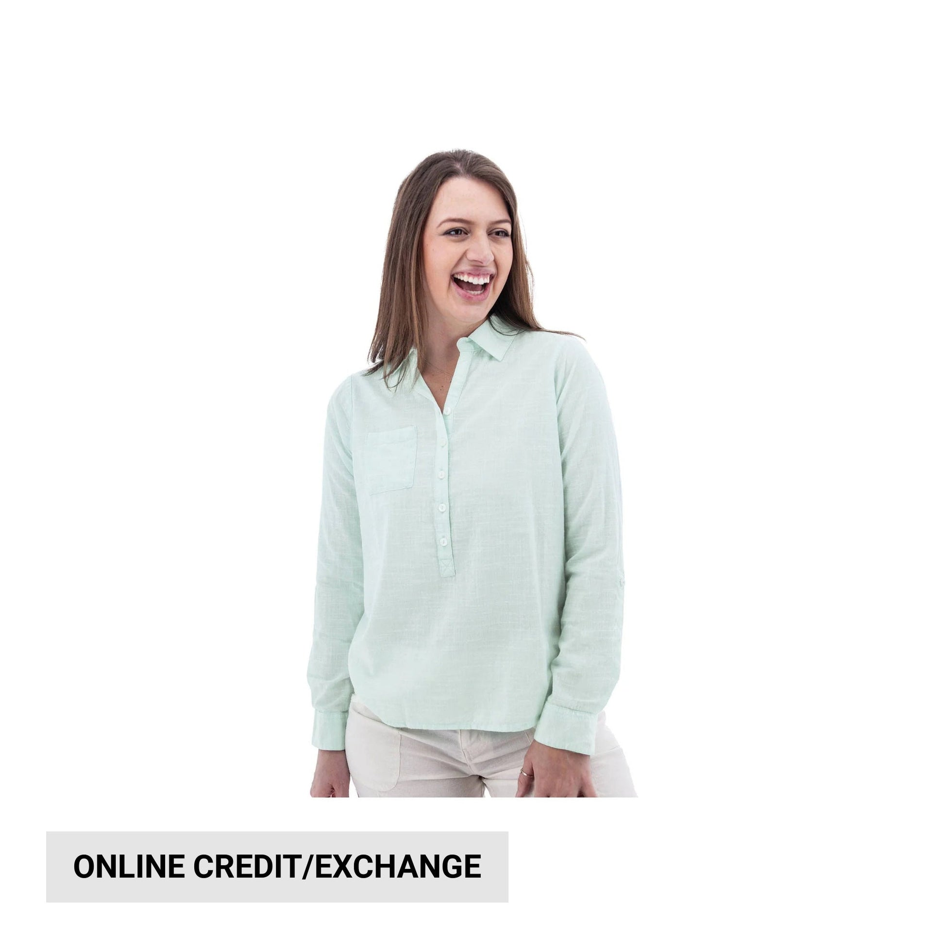 Aventura Women's Devon Popover Top - Fair Aqua by Lenny's Shoe & Apparel