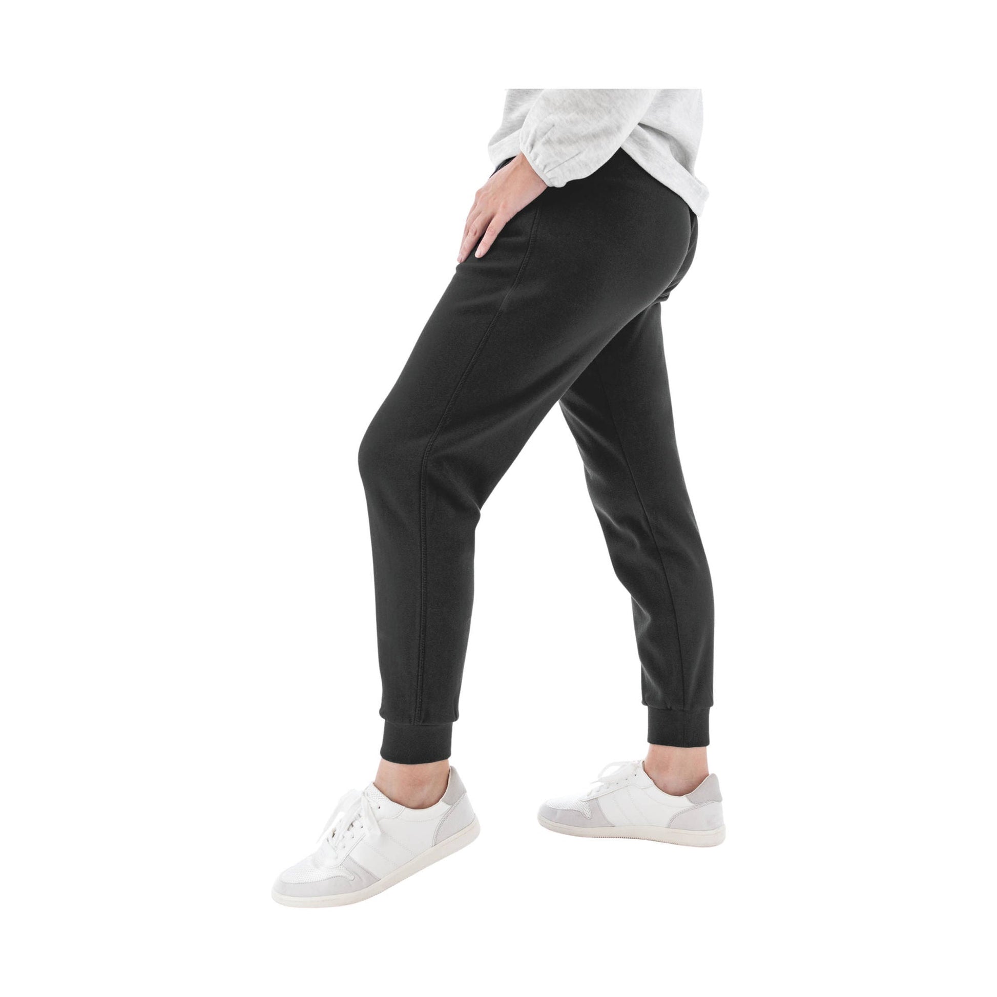 Aventura Women's Dog Walker Fleece Jogger - Black by Lenny's Shoe & Apparel