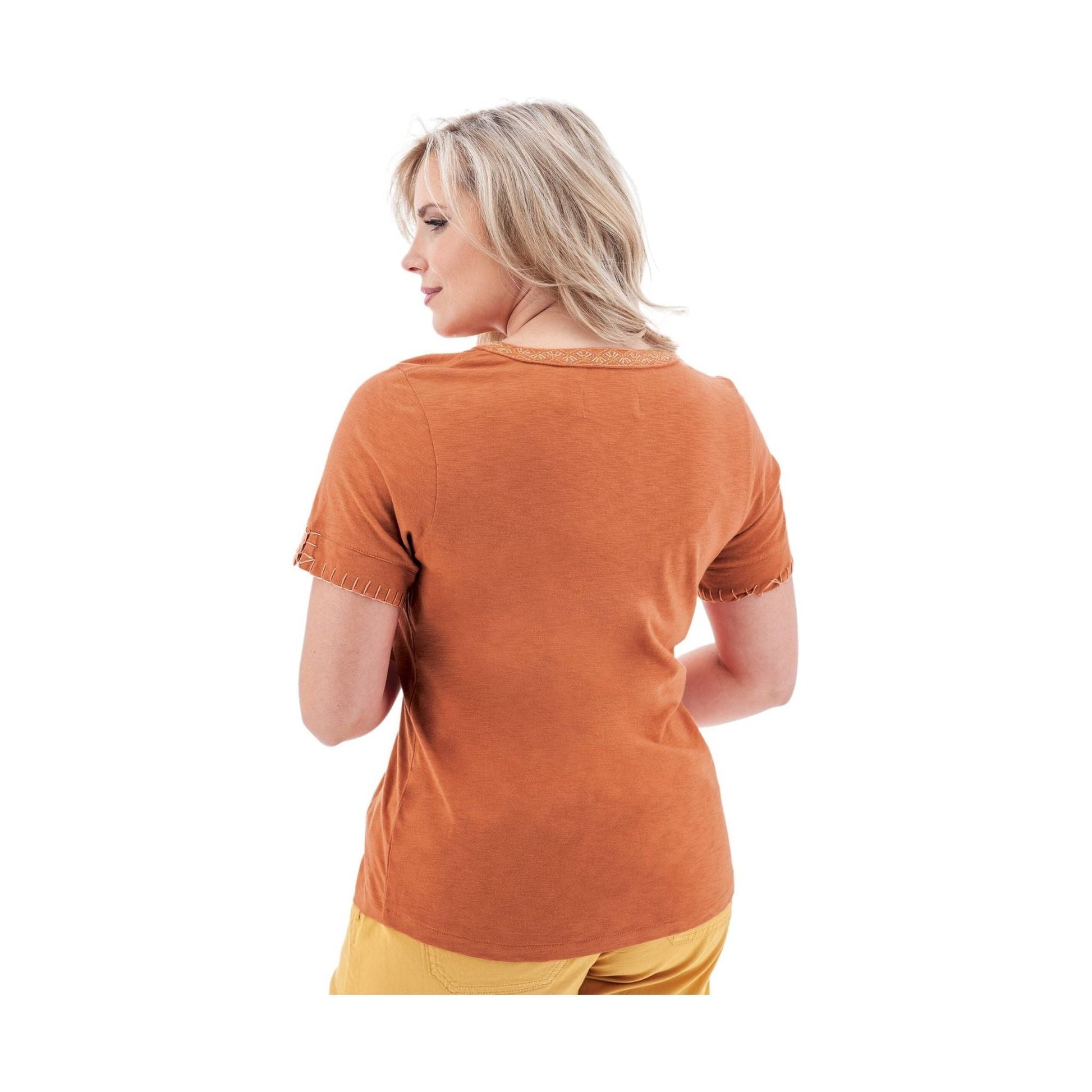 Aventura Women's Ellis Short Sleeve Top - Ginger Spice by Lenny's Shoe & Apparel