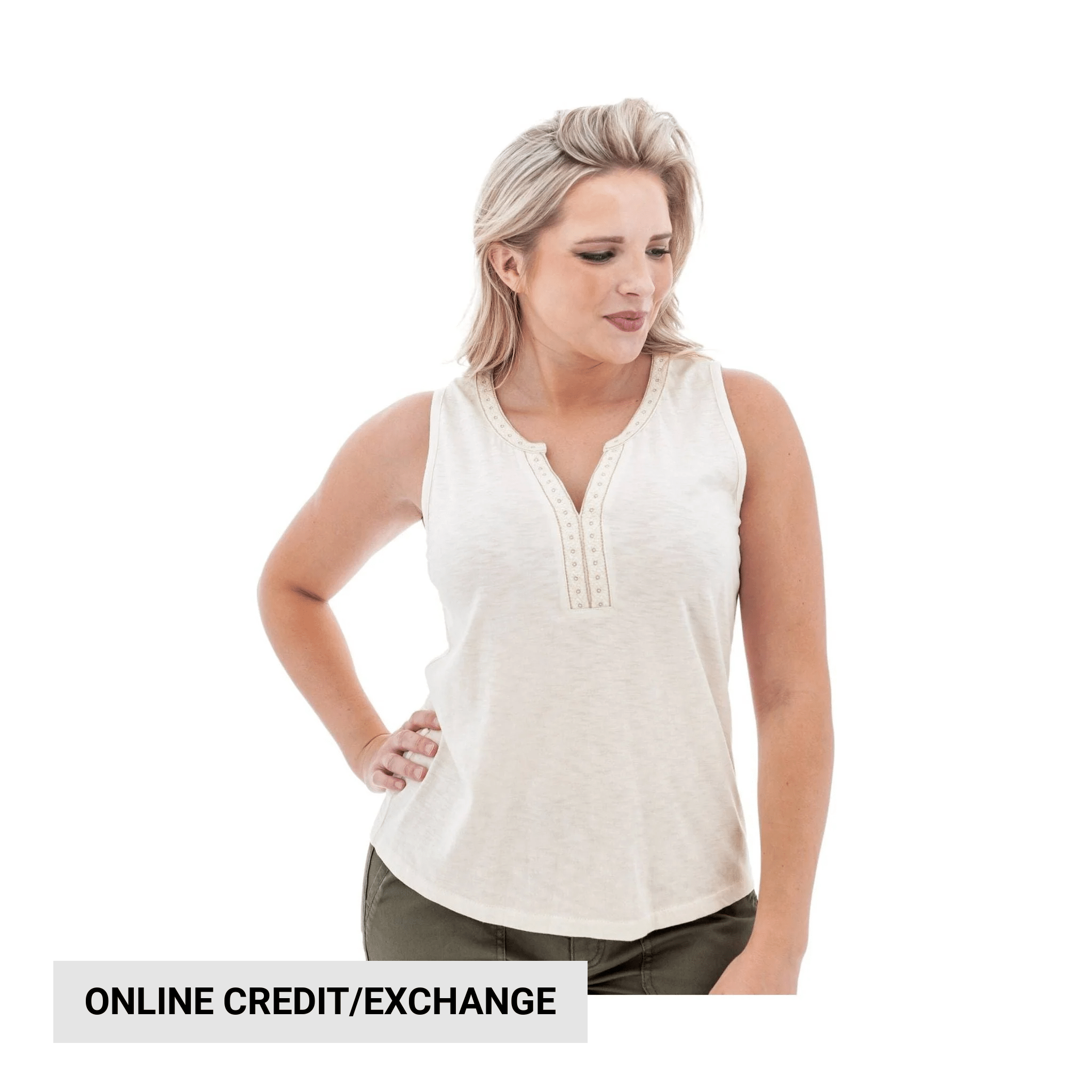 Aventura Women's Ellis Tank Top - Egret by Lenny's Shoe & Apparel