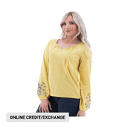 Aventura Women's Kateri Long Sleeve Top - Custard by Lenny's Shoe & Apparel