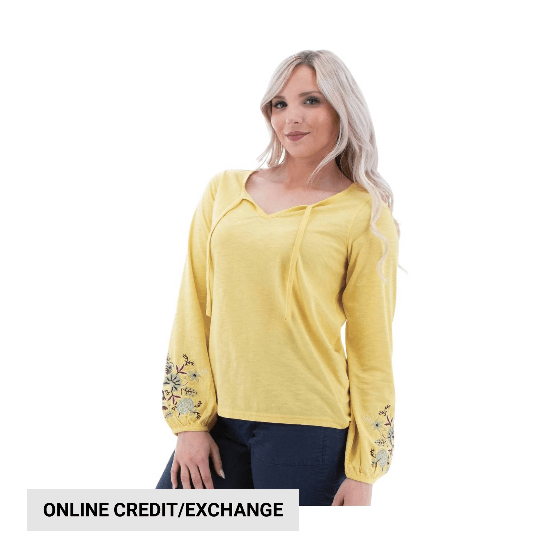 Aventura Women's Kateri Long Sleeve Top - Custard by Lenny's Shoe & Apparel