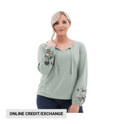 Aventura Women's Kateri Long Sleeve Top - Grey Mist by Lenny's Shoe & Apparel