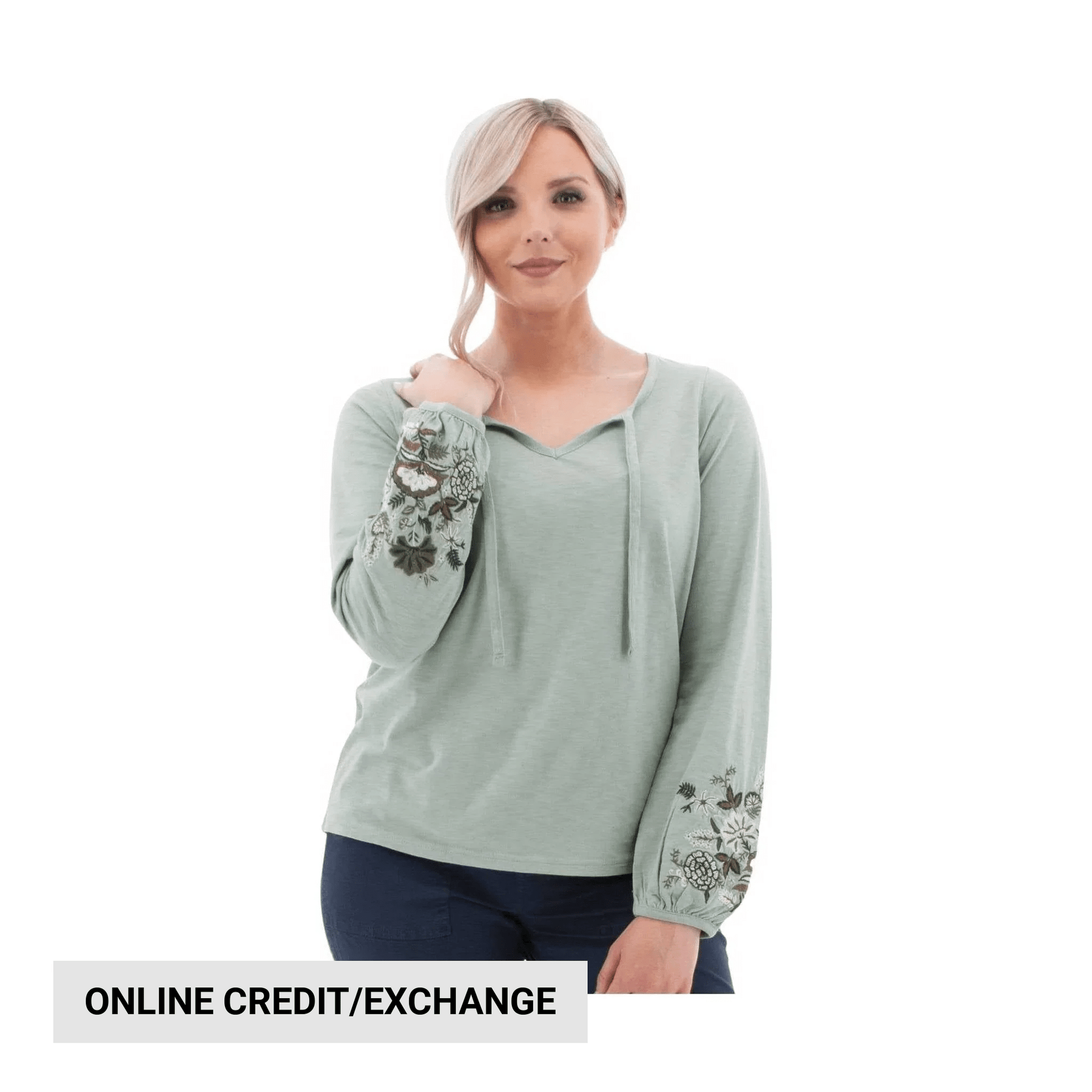 Aventura Women's Kateri Long Sleeve Top - Grey Mist by Lenny's Shoe & Apparel