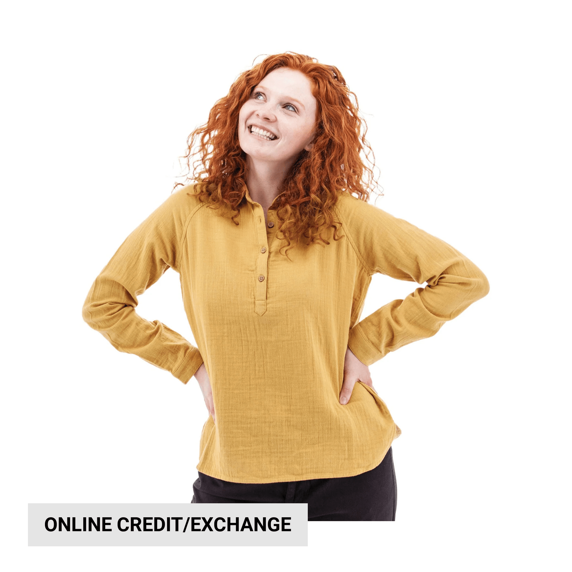 Aventura Women's Kelford Organic Long Sleeve Top - Amber Gold by Lenny's Shoe & Apparel