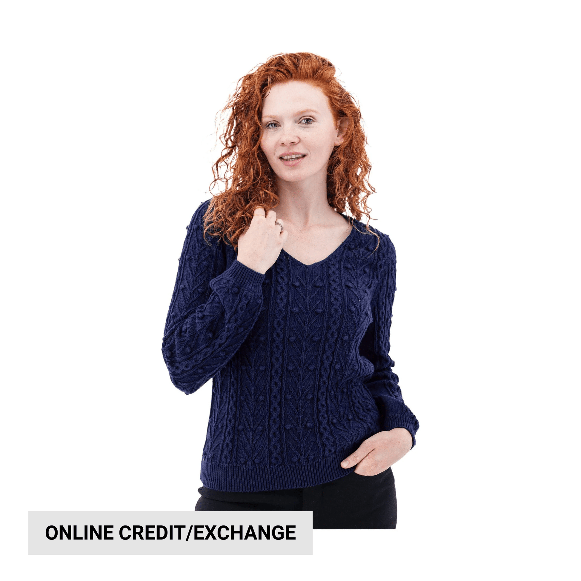 Aventura Women's Kincade Organic Cotton Sweater - Peacoat by Lenny's Shoe & Apparel