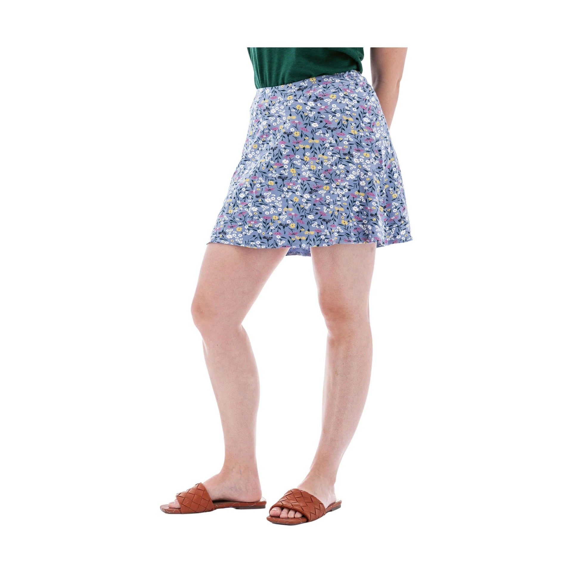 Aventura Women's Linden Print Swing Skort - Blue Fog by Lenny's Shoe & Apparel