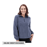 Aventura Women's McKenna Quarter Zip Fleece Pullover - Peacoat by Lenny's Shoe & Apparel