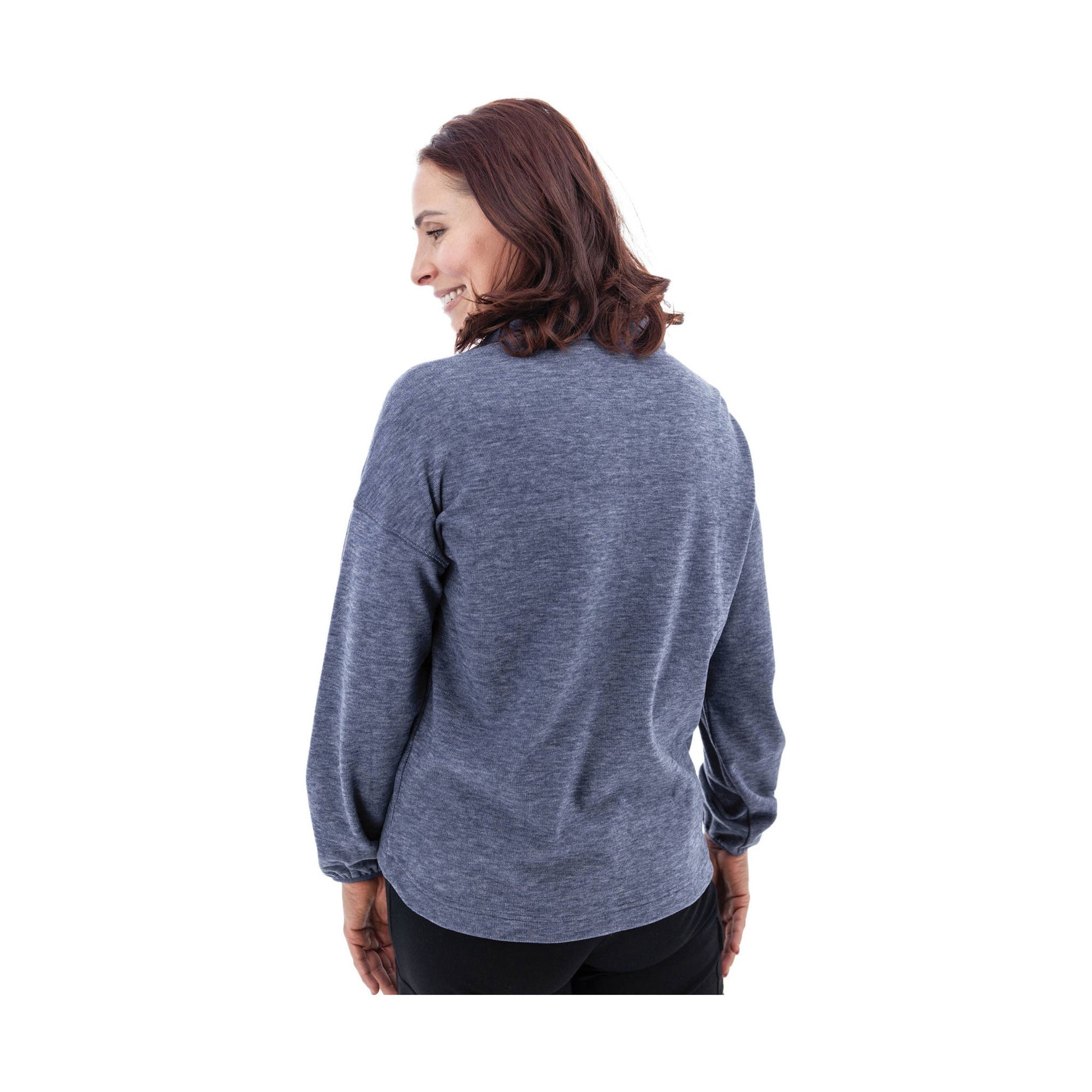Aventura Women's McKenna Quarter Zip Fleece Pullover - Peacoat by Lenny's Shoe & Apparel