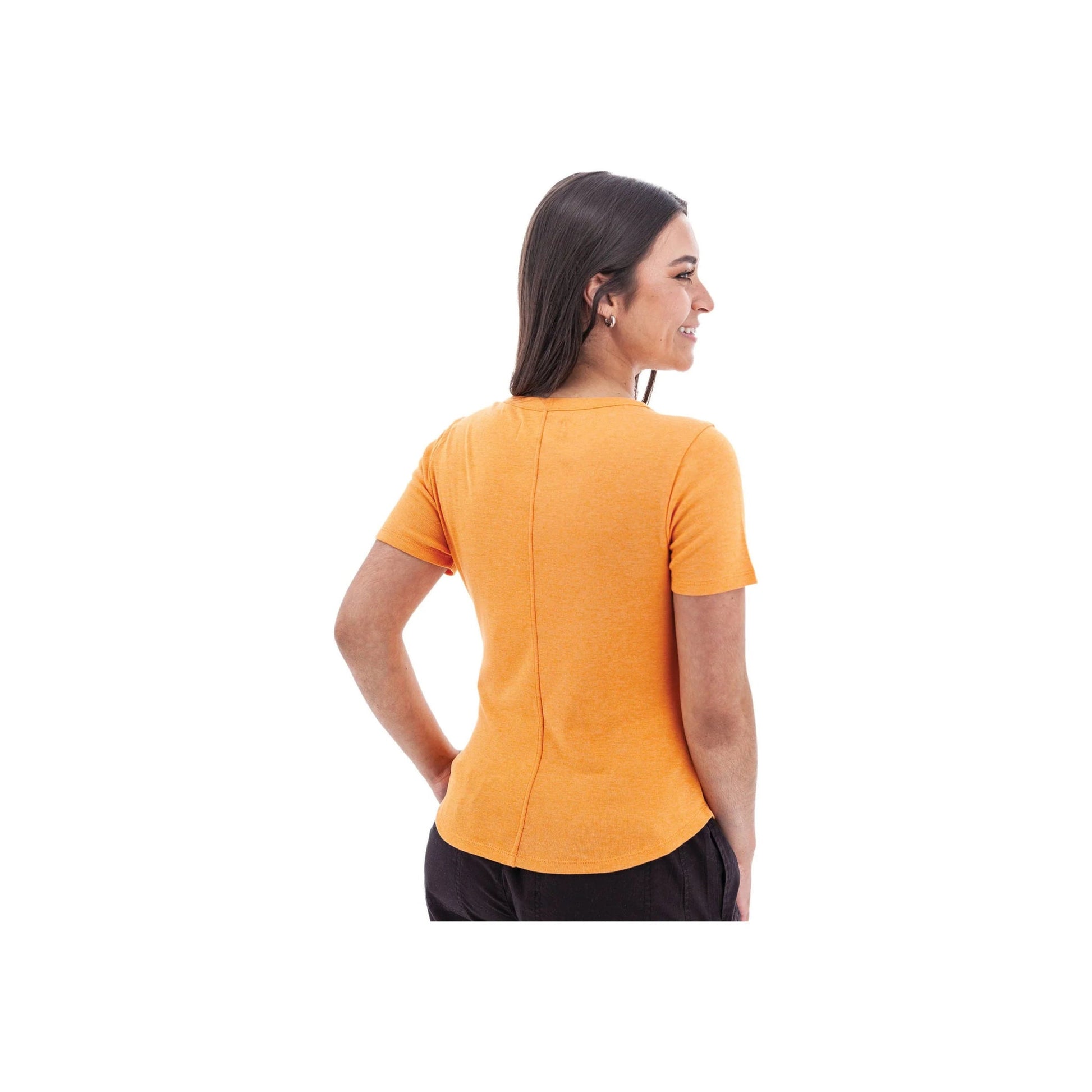Aventura Women's Sandia Henley Tee - Apricot by Lenny's Shoe & Apparel