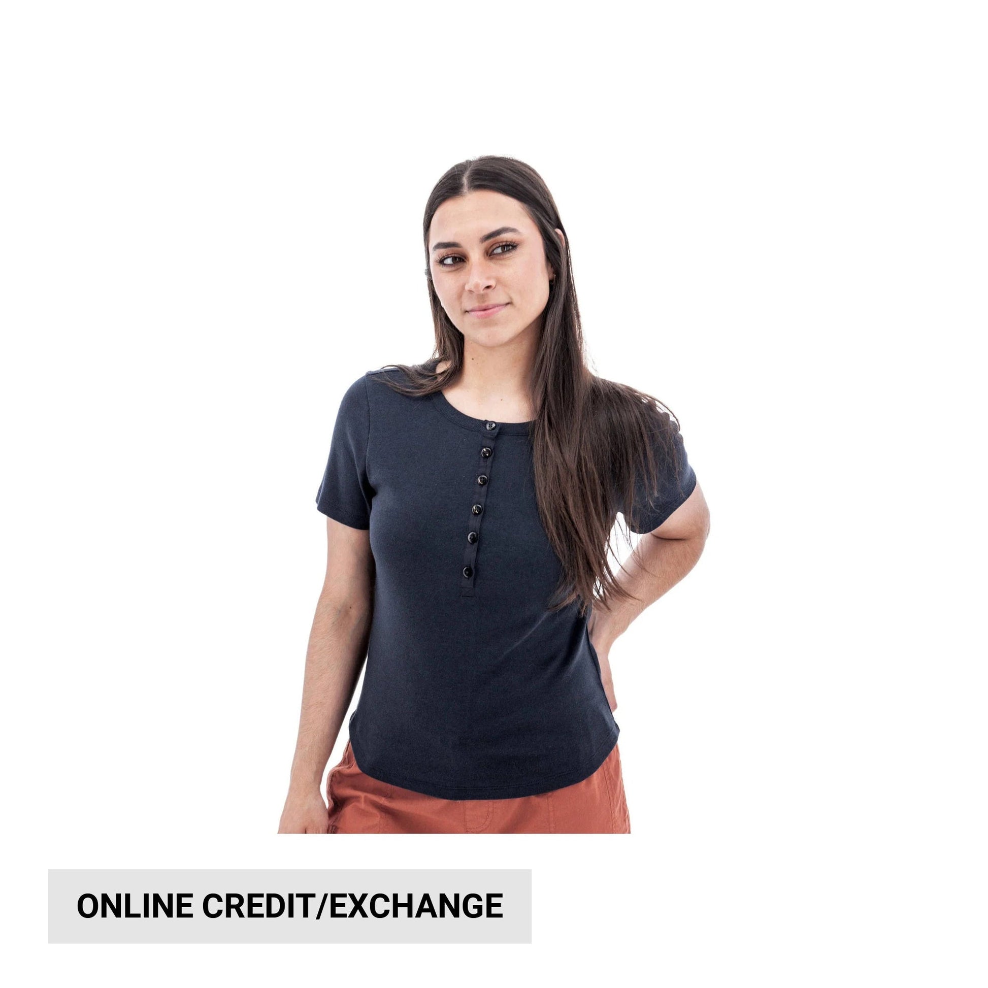 Aventura Women's Sandia Henley Tee - Sky Captain by Lenny's Shoe & Apparel