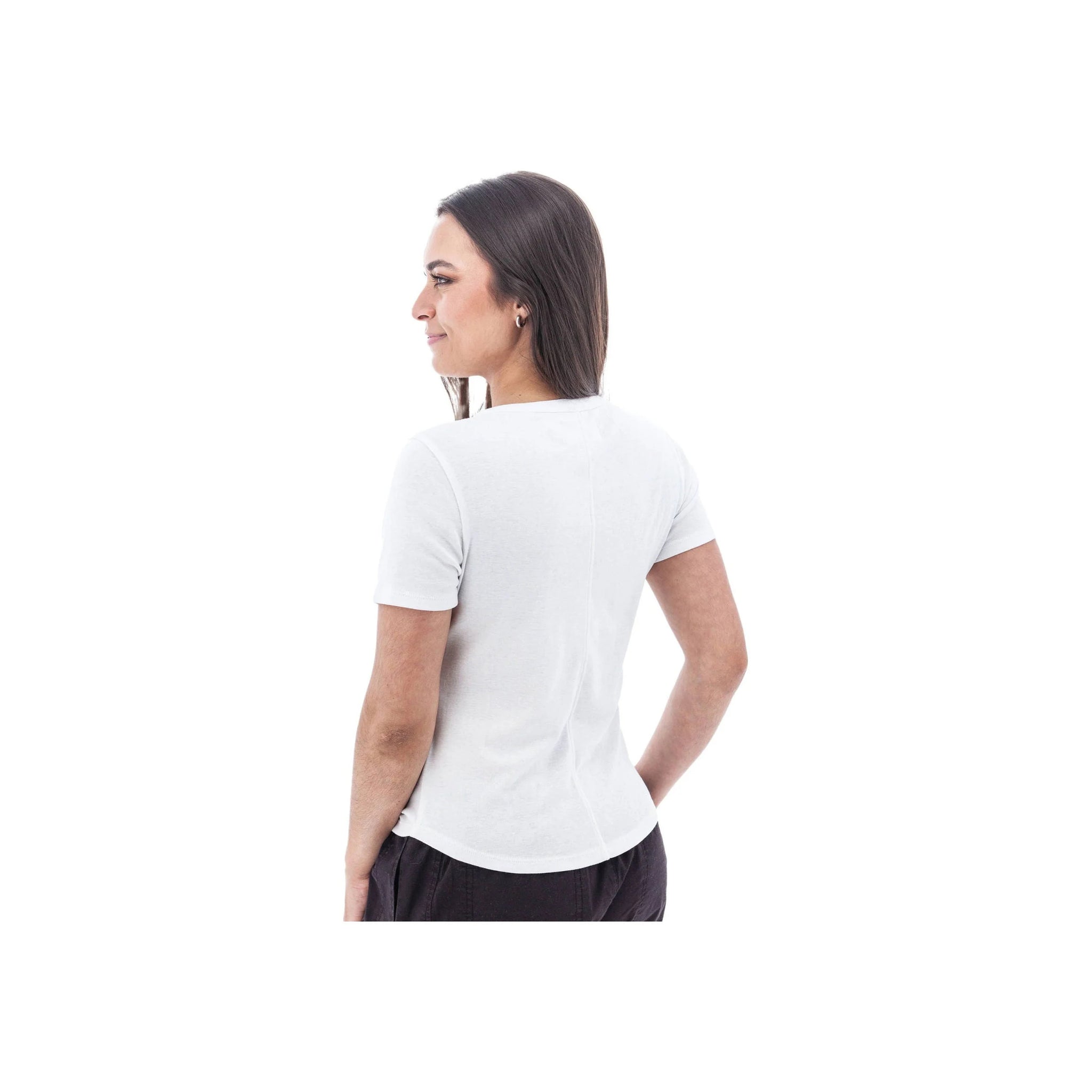 Aventura Women's Sandia Henley Tee - White by Lenny's Shoe & Apparel