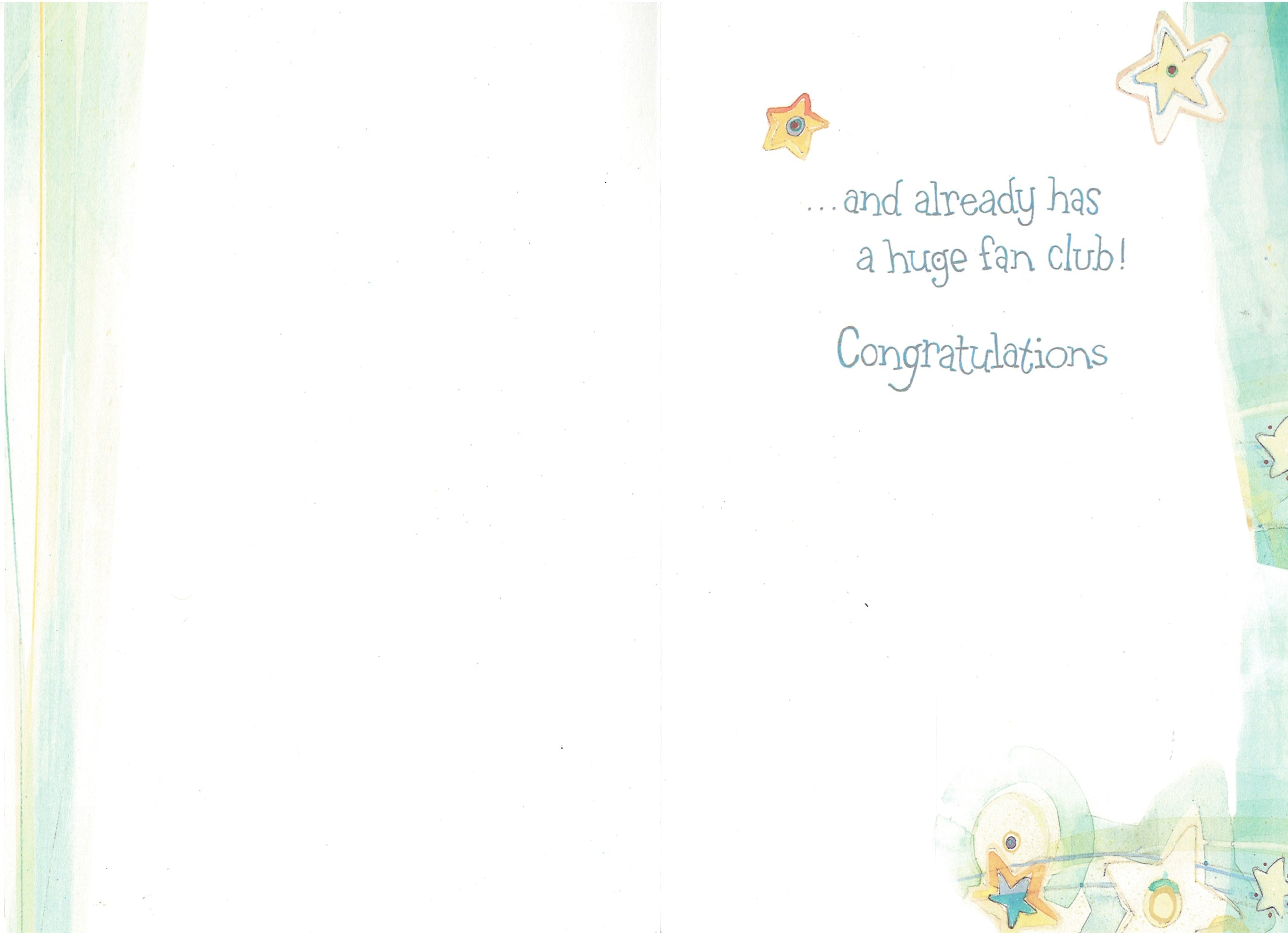 A Star is Born   - New Baby Card