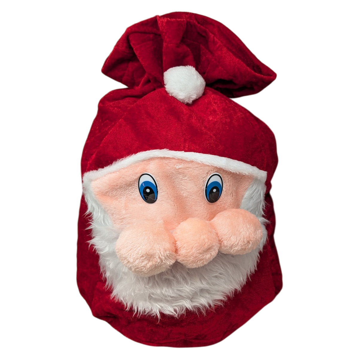 Plush Santa Pull-String Gift Bag (Red)