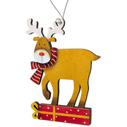 Dasher's Gift Box Bound: Hand-Painted Plywood Ornament