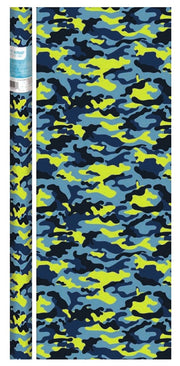 Blue and Green Camo Gift Wrap