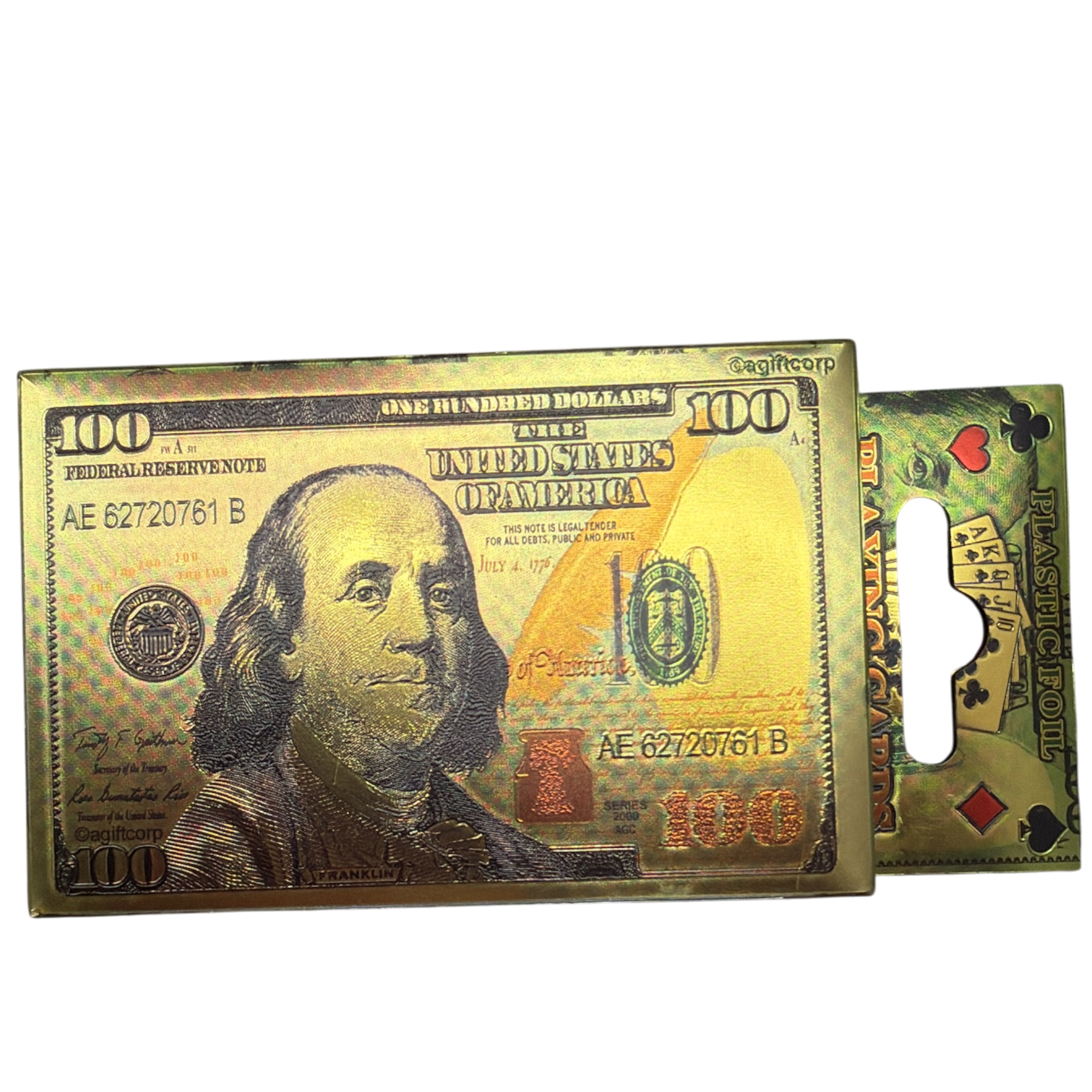$100 Bill Playing Cards - Bronze