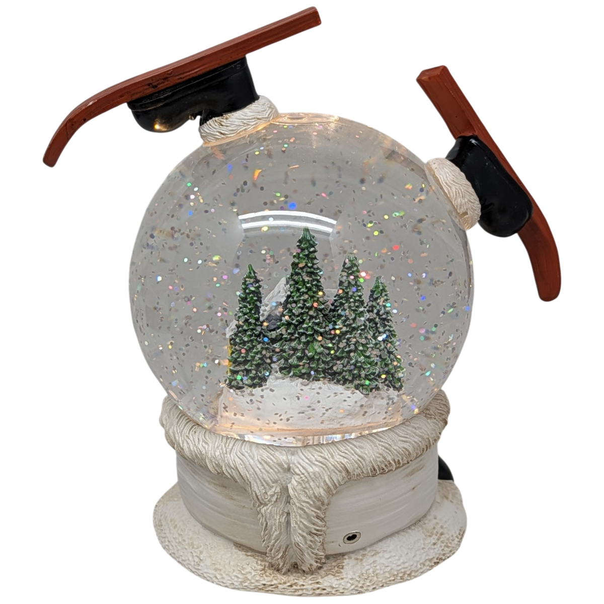 Lighted Spinning Snowman Water Globe Scene