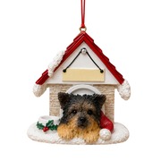 Ceramic Doghouse Ornament - Yorkie