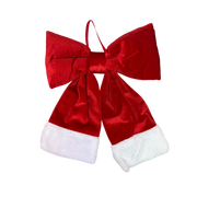 Luxury Santa Red Padded Pillow Bow