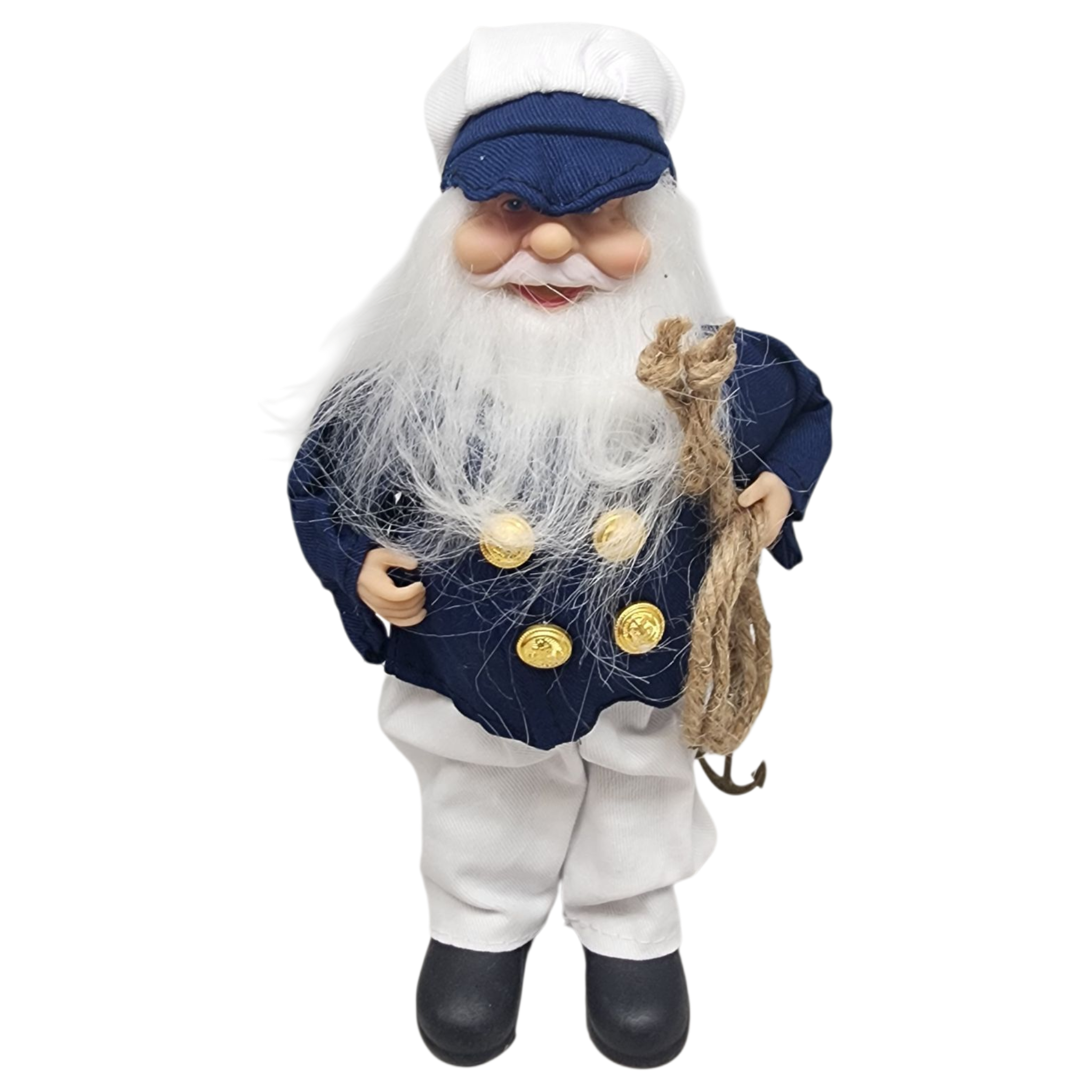 Salty Sailor Santa Figurine Ornament - 9 inches