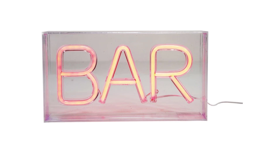 Neon LED Light "Bar" Red 5"h by Homeportonline