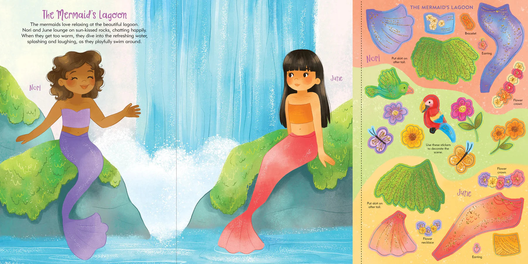 Sticker Doll Dress Up Book Mermaids by Homeportonline