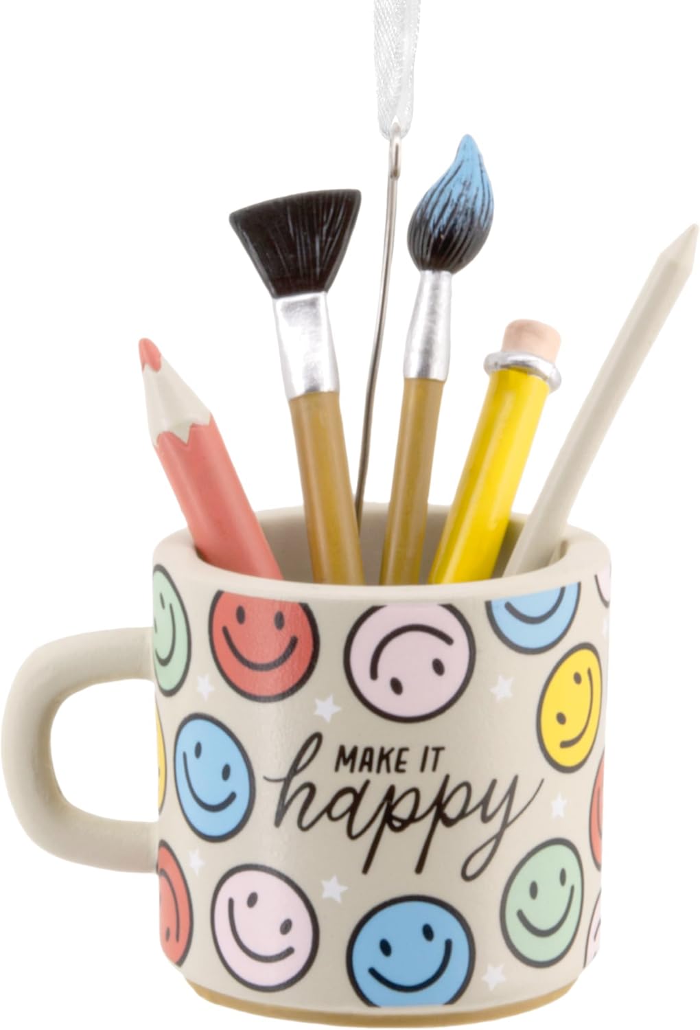 Make It Happy Paintbrush Mug  Hallmark Ornament