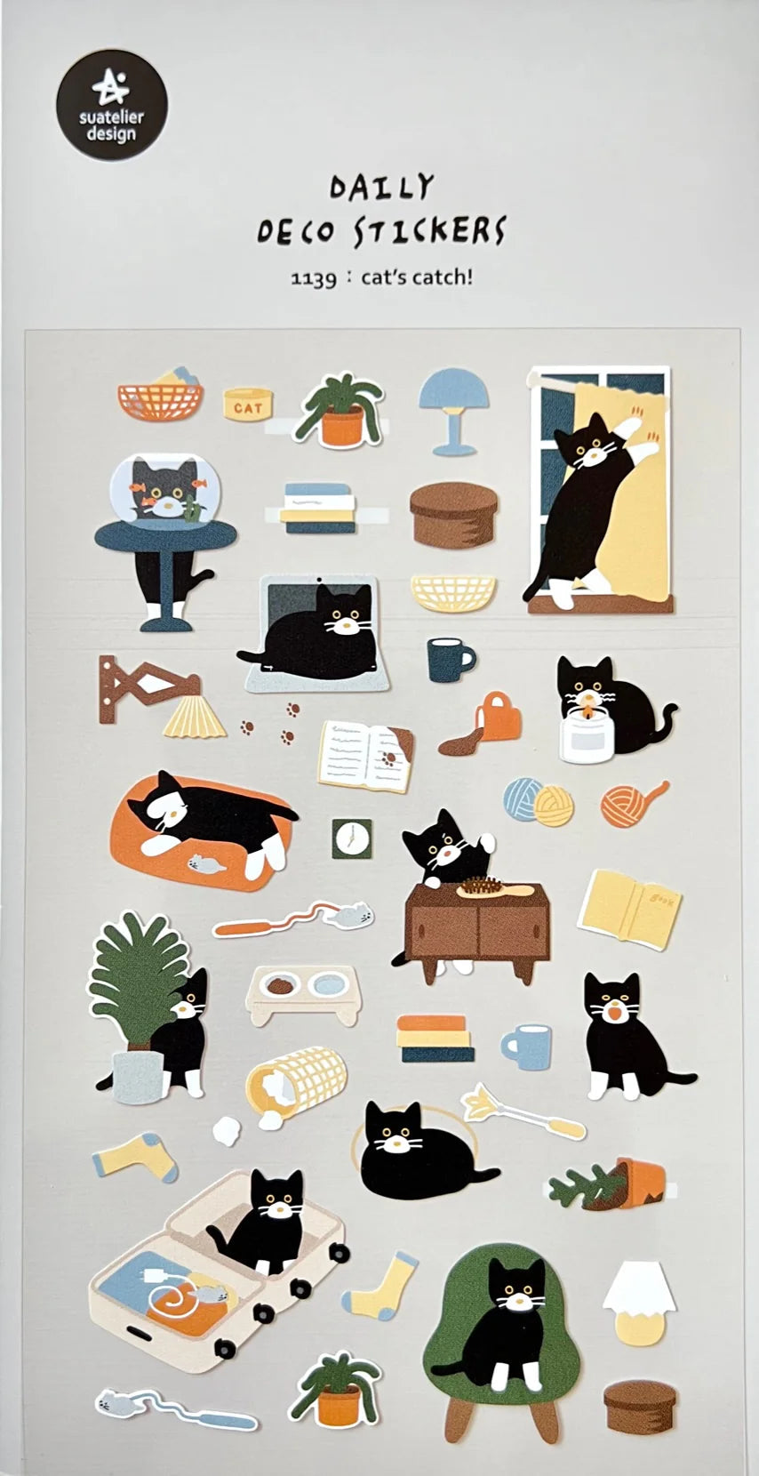 Stickers Cats Catch Day by Homeportonline