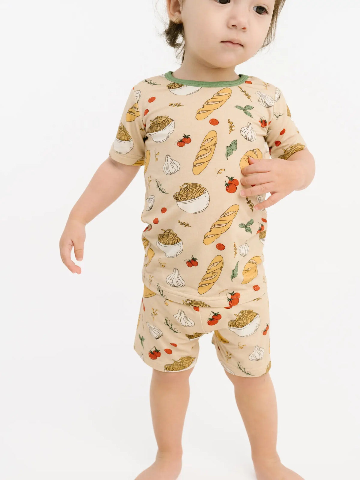 Pasta Party Bamboo Shorts Set