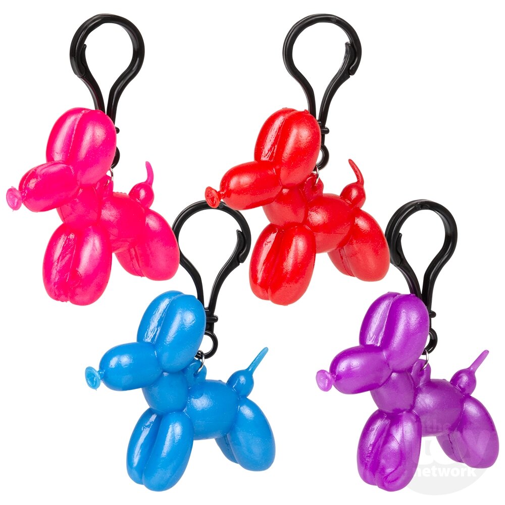 Stretchy Balloon Dog on Clip 2.4" (Sold Individually) by Homeportonline
