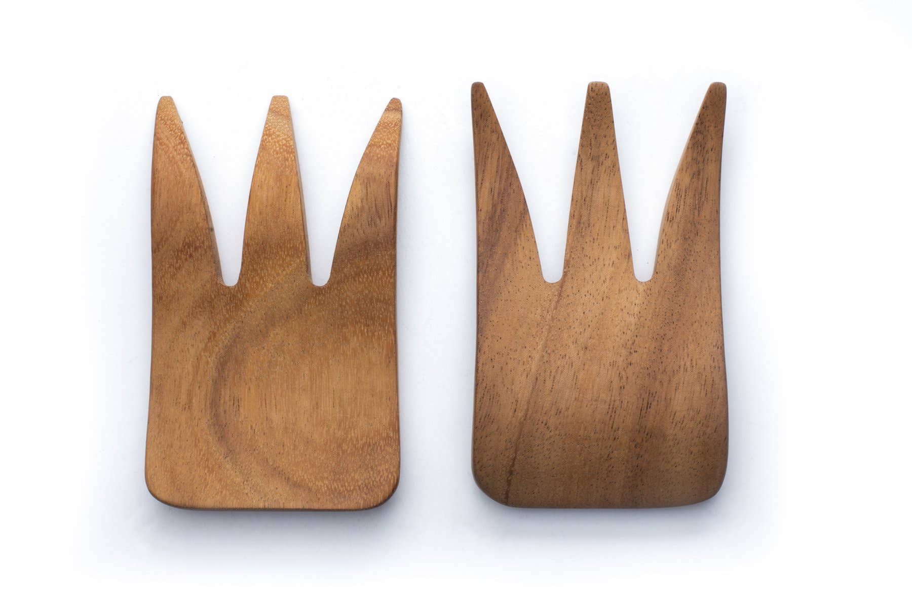 Ironwood Bear Claw Salad Servers,Acacia, Set 2,1.5"x3.75"x6" by Kiss the Cook