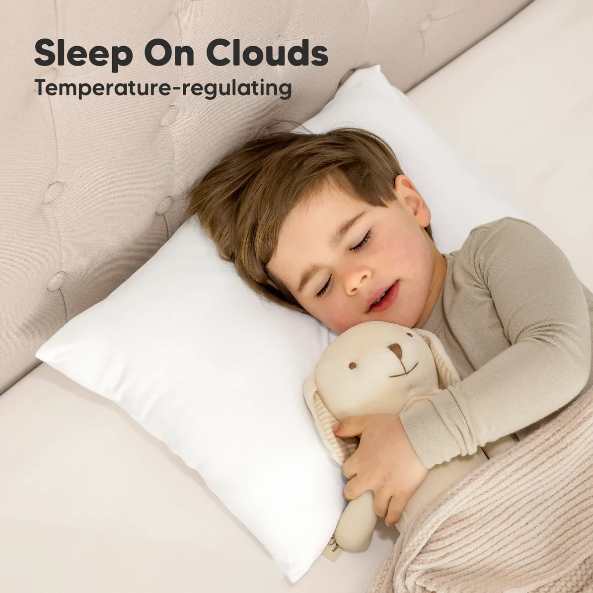 My Little Cuddly Toddler Pillow | Soft White