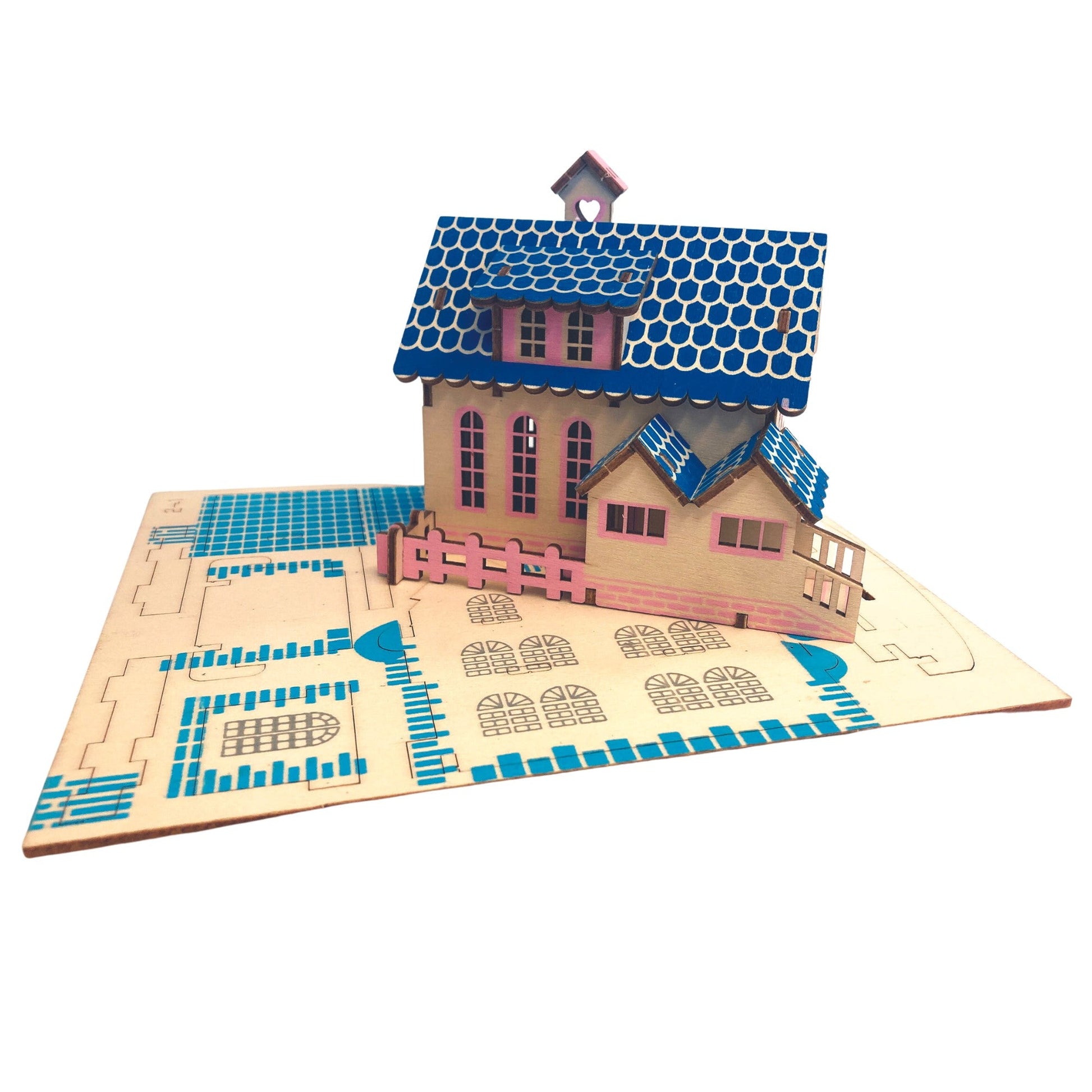Home Sweet Home Quaint Cottage Construction Kits Wooden by Homeportonline