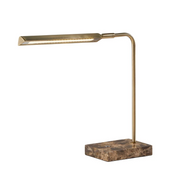 Reader Desk Lamp LED 15" High Antique Brass & Marble by Homeportonline