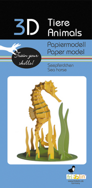 3D Paper Model Kit Sea Horse by Homeportonline