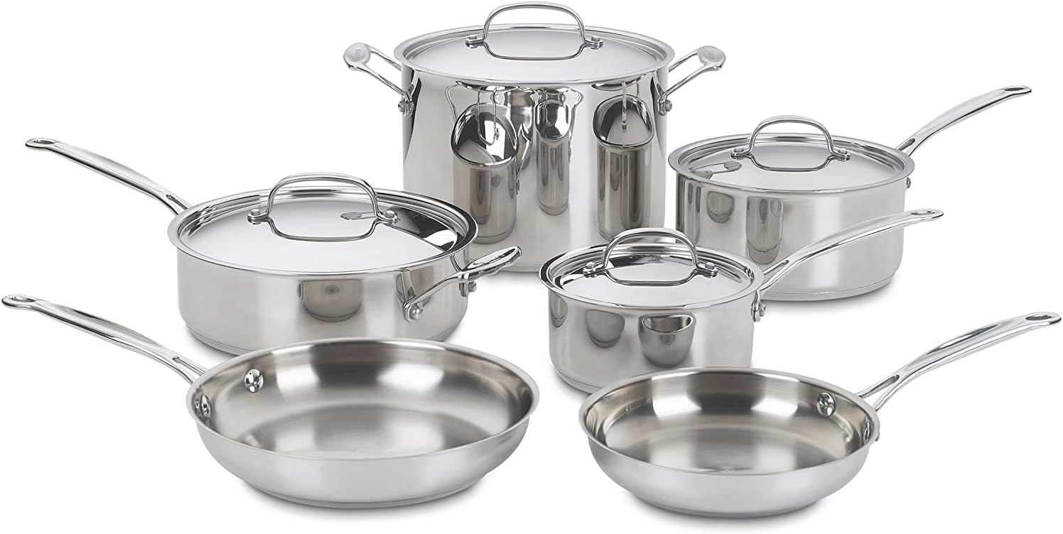 Cookware - Chefs Classic Stainless Steel 10 Piece Set by Homeportonline