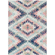 Anika 5'3" X 7'3" Rug Teal and Bright Pink by Homeportonline